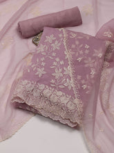 All Over Embroidery Chiffon Unstitched Suit Piece With Dupatta